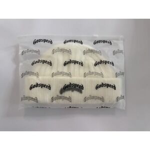 Godspeed OG Logo Emblem Beanie In Ivory/Creme